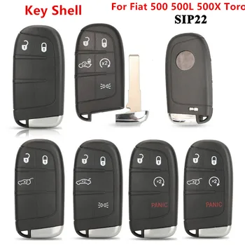 KEYECU 3/4/5 Кнопочный Сменный Пульт Дистанционного Управления Smart Key Shell Для Fiat 500 500L 500X Toro 2016 2017 2018 2019 Чехол Для Автомобильных Ключей SIP22 Blade 1