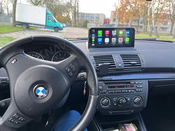 Linux автомобильное радио Беспроводной CarPlay для BMW 1 Серии E81 E82 E87 E88 Автомобильный Мультимедийный Android Авто автомобильное радио iDrive беспроводной carplay 2