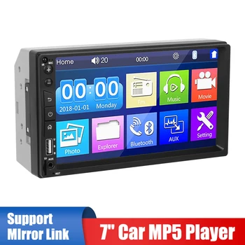 Mirror Link HD TF USB FM-приемник Автомобильная стереосистема 2Din Bluetooth 7-дюймовый Мультимедийный Видео MP5 плеер с сенсорным экраном Автомобильное радио 1
