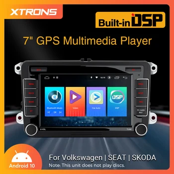 XTRONS 7 Дюймов Android 12 Сенсорный Экран Автомобиля Радио Четырехъядерный 2 + 32 Стерео Мультимедийный Плеер для Volkswagen/SEAT/Skoda DSP CP 1