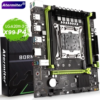 Комплект материнской платы Atermiter X99 - P4 с процессором xeon e5 2690 v3 LGA2011-3 2шт x 8 ГБ = 16 ГБ оперативной памяти 3200 мгц ddr4 REG ECC 2
