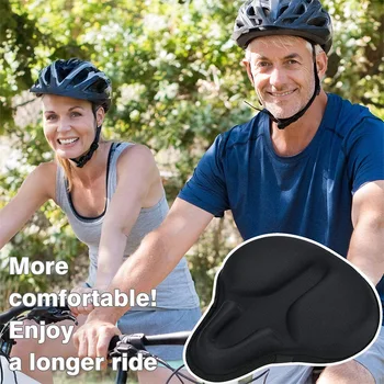 Седло электрического велосипеда, мягкая утолщенная гелевая подушка для электровелосипеда, Удобная дышащая подушка для шоссейного велоспорта. 1